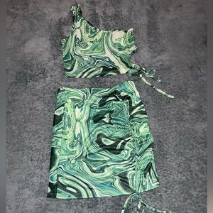 SHEIN Marble skirt set